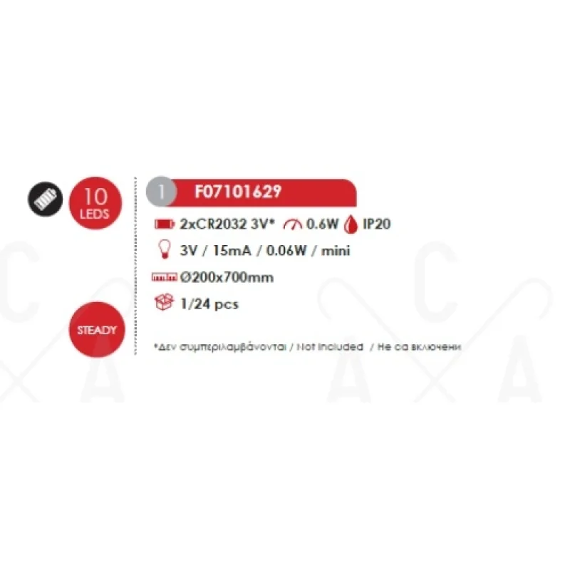 Led MULTICOLOR FAB F07101629 – ACA Lighting LED decoration in multicoloured, 0,6W, 3000K