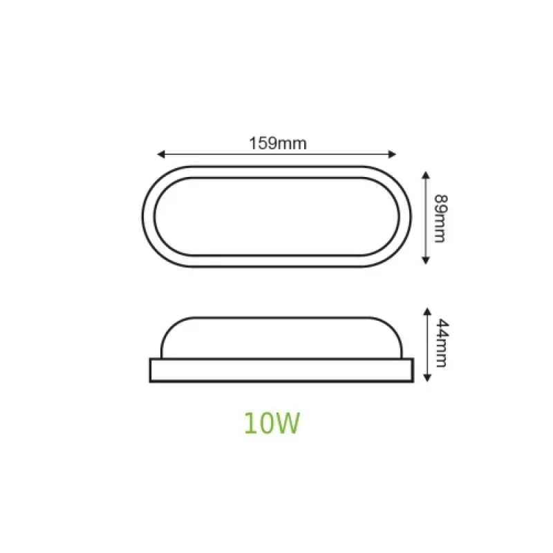 10w 6000K IP65 DORA1060B – ACA Lighting LED фасаден аплик в черен, 1X10W, 6000K, IP65