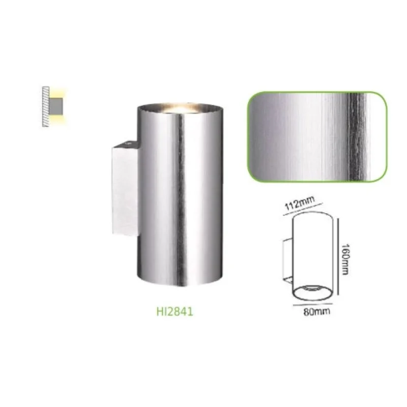 Extrus HI2841 – ACA Lighting аплик в матиран хром, 2X7W, 3000K, IP54