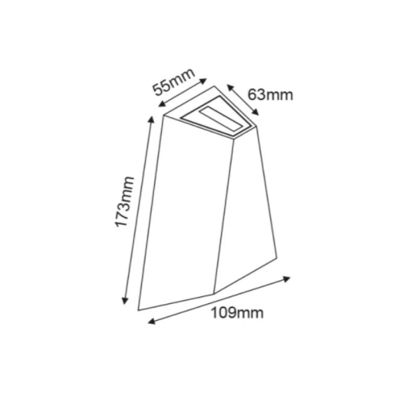 Geo LG0187G – ACA Lighting LED фасаден аплик в антрацит, 1X6W, 3000K