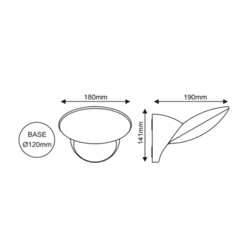 Acri 14W 3000K I LG2332G – ACA Lighting LED фасаден аплик в антрацит, 1X14W, 3000K, IP54