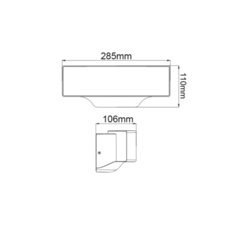Aras LG7105G – ACA Lighting LED фасаден аплик в антрацит, 1X13W, 3000K
