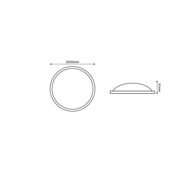 20w 4000K IP DARIA2040B – ACA Lighting LED фасаден плафон в черен, 1X20W, 4000K, IP65