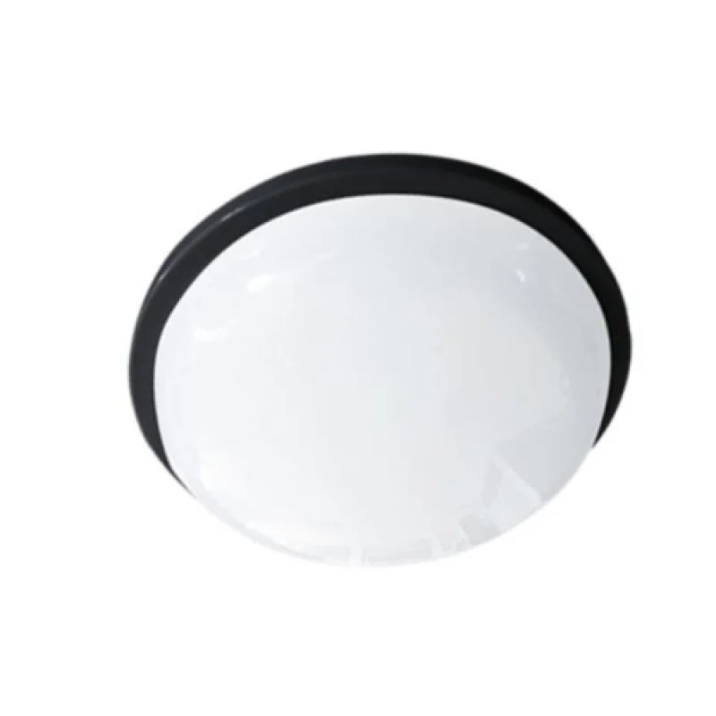 Външни таванни лампи (плафони) 20w 6000K IP DARIA2060B – ACA Lighting LED фасаден плафон в черен, 1X20W, 6000K, IP65