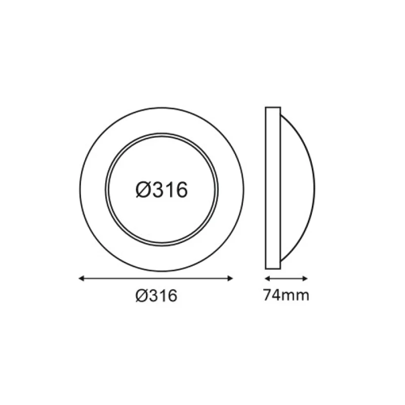 Co COD1468CCTW – ACA Lighting LED фасаден плафон с датчик за движение в бял, 1X8W, 2700K, IP65