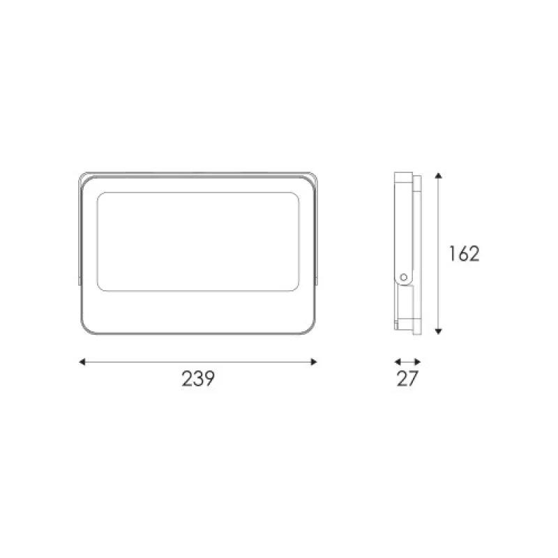 100w 3000K - N100CCT – ACA Lighting LED фасаден прожектор в черен, 100W, 3000K
