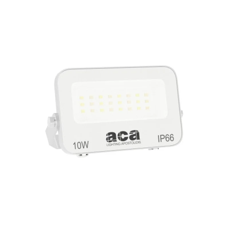 Прожектори 10w 3000K - N10CCTW – ACA Lighting LED фасаден прожектор в бял, 10W, 3000K