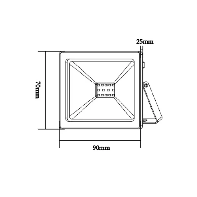 10w 3000K IP6 Q1030W – ACA Lighting LED фасаден прожектор в бял, 10W, 3000K