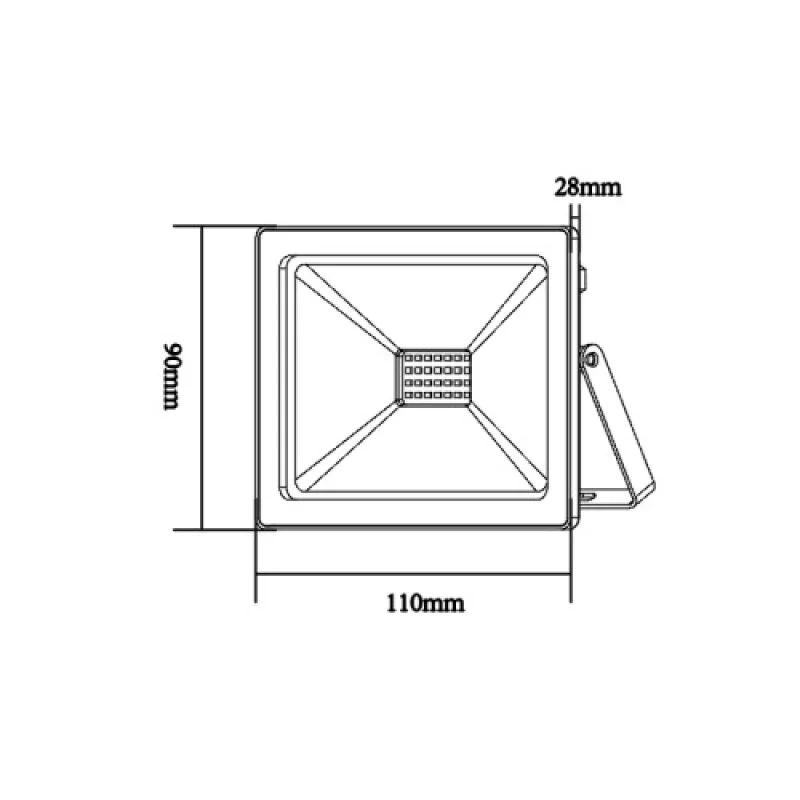 20w 4000K IP6 Q2040W – ACA Lighting LED фасаден прожектор в бял, 20W, 4000K