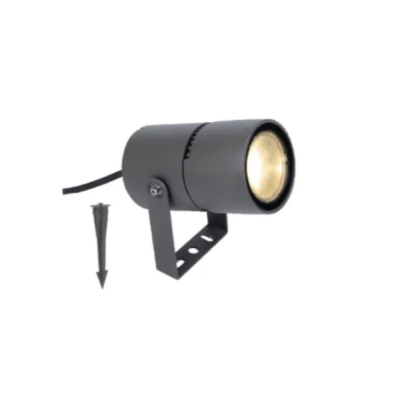 Floodlights ACA Lighting LG2101G – LED facade floodlight with spike light in-ground in anthracite, 1X9W, 3000K
