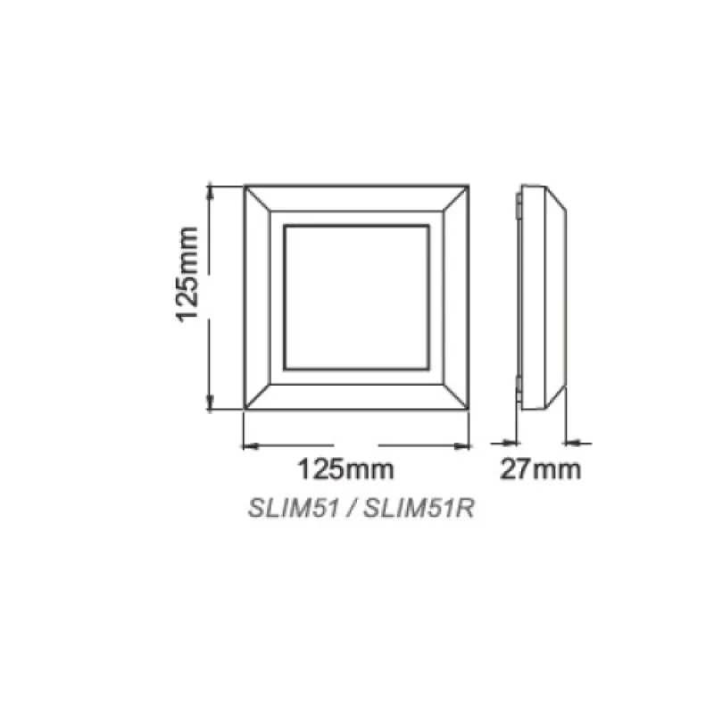 ACA Lighting SLIM51NR – LED фасадна луна за външен монтаж в антично кафяв, 1X4W, 3000K, IP65
