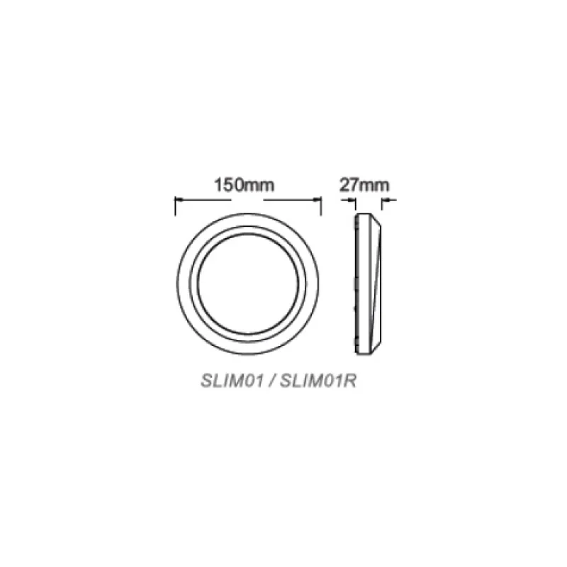 ACA Lighting SLIM01NR – LED фасадна луна за външен монтаж в антично кафяв, 1X4W, 3000K, IP65