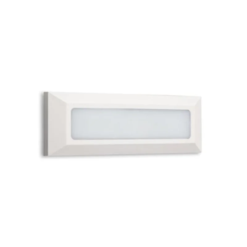 Луни за външен монтаж ACA Lighting SLIM31NW – LED фасадна луна за външен монтаж в бял, 1X4W, 3000K, IP65