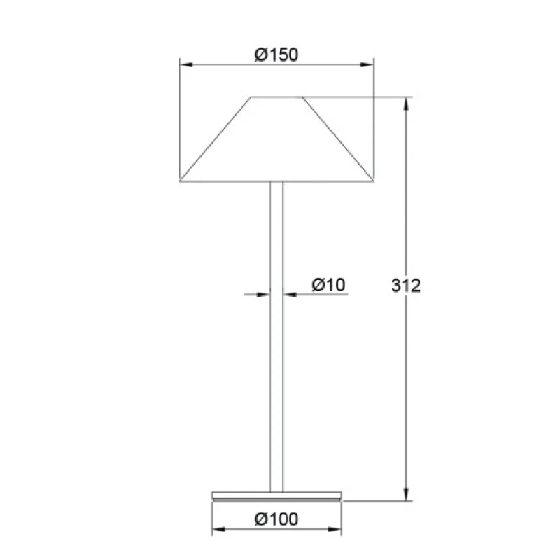 Konus LG5860W-300 – ACA Lighting table lamp in white, 3W, 3000K