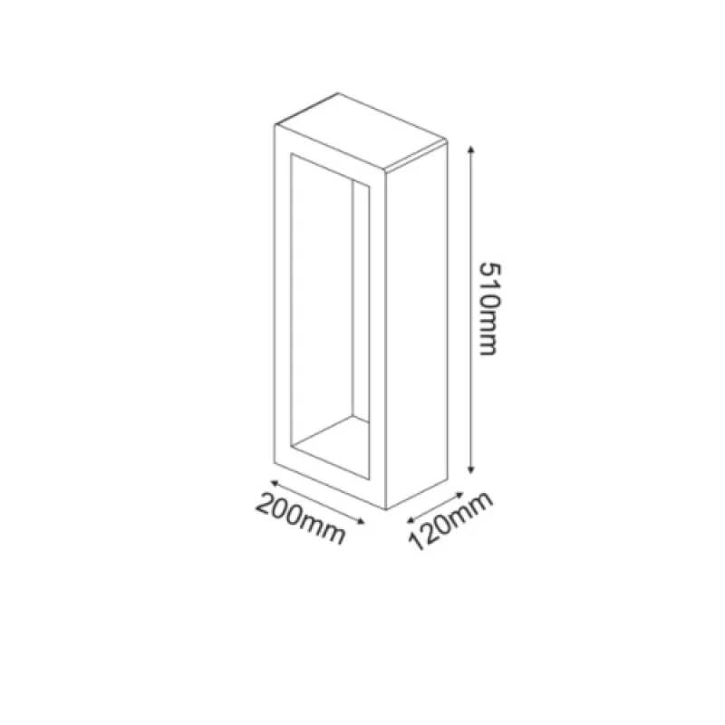 Chares MK019B-510 – ACA Lighting LED garden bollard in black, 1X5W, 3000K