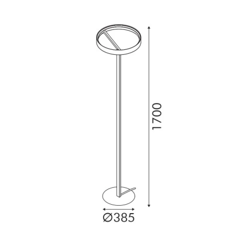 Rollie SATIN BRASS F CNF43GDIM – ACA Lighting LED лампион в матиран месинг, 42W, 2700K