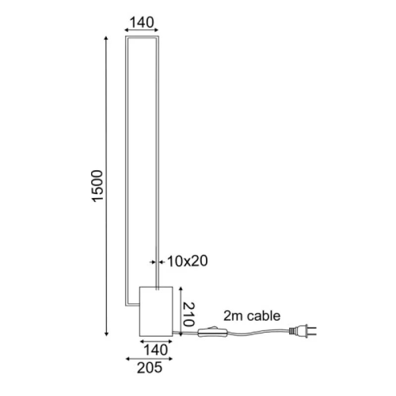 Aelia PN30LEDFBK – ACA Lighting LED лампион в черен, 1X35W, 3000K