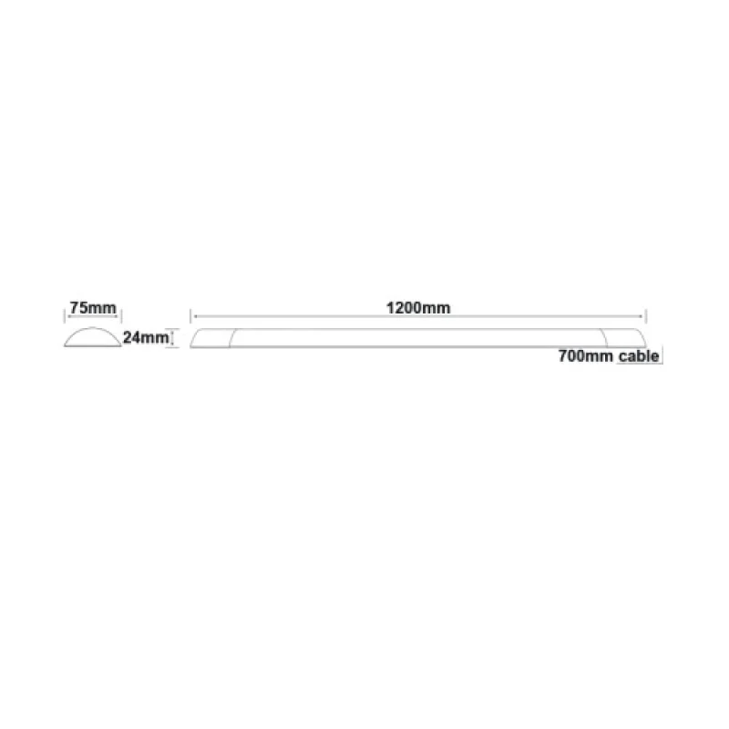 43w LED 3000K RIMO RIMO4330 – ACA Lighting LED linear luminaire in white