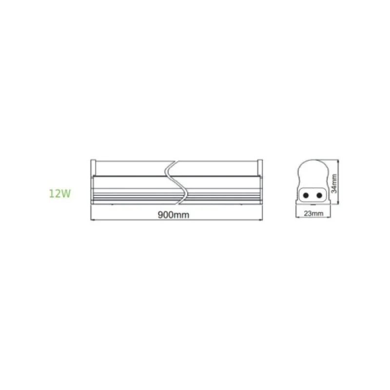 12w LED 3000 DAPO1230 – ACA Lighting LED линейно тяло с ключ в бял