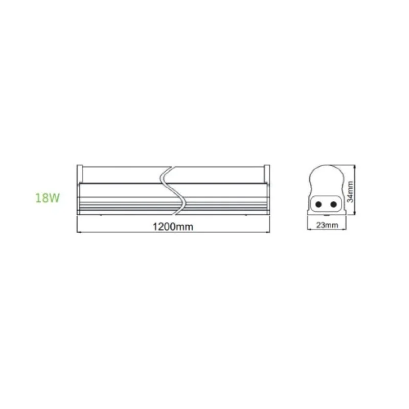 18w LED 3000 DAPO1830 – ACA Lighting LED линейно тяло с ключ в бял