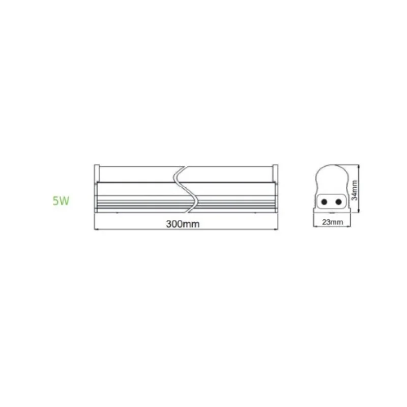 5w LED 4000K DAPO540 – ACA Lighting LED линейно тяло с ключ в бял