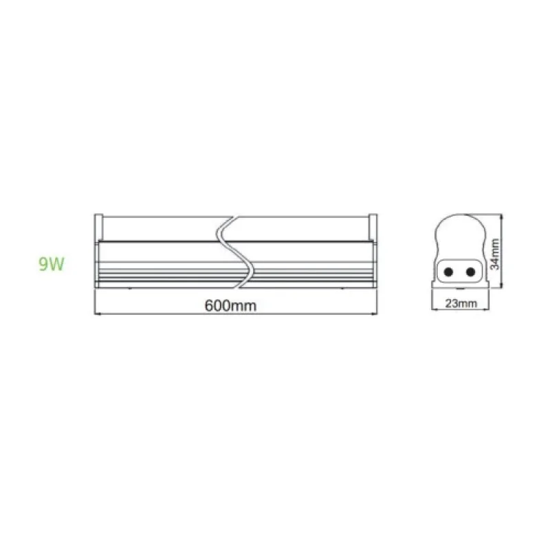9w LED 4000K DAPO940 – ACA Lighting LED линейно тяло с ключ в бял