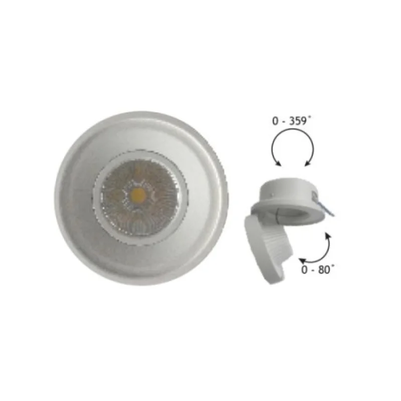 10w 2700K BE BEL1027 – ACA Lighting LED луна за вграждане в бял, 1X10W, 2700K