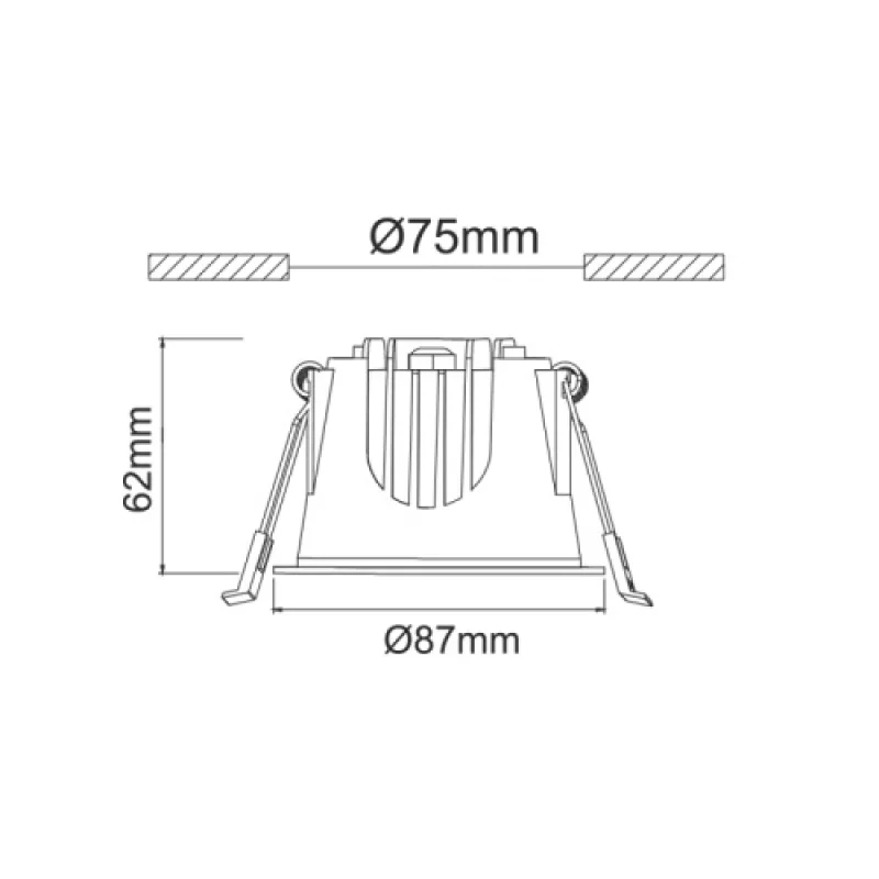 Dol 10W 3000 DOL1030 – ACA Lighting LED луна за вграждане в бял, 10W