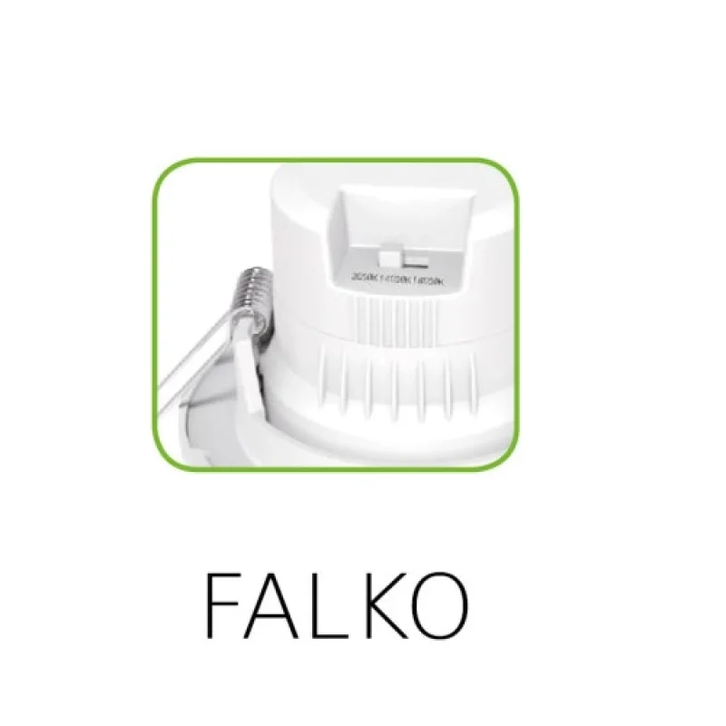 White 3000K FALKO7R – ACA Lighting LED луна за вграждане в бял, 7W, 3000K