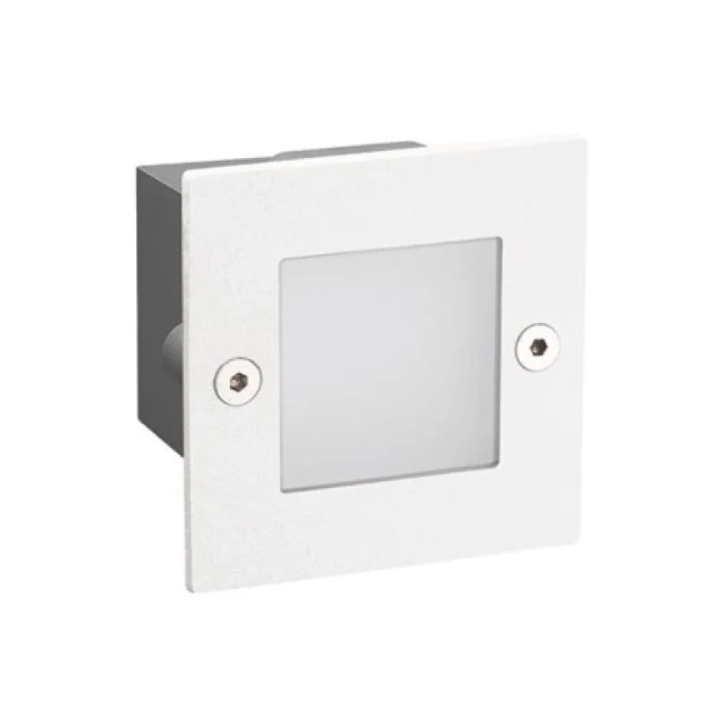 Луни за вграждане Whi PAS230WS – ACA Lighting LED луна за вграждане в стена в бял, 1X2W, 3000K, IP54