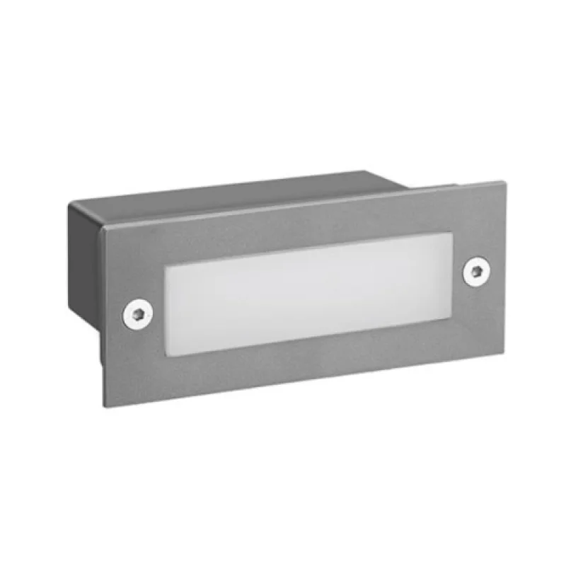 Recessed Downlights Gre PAS260GP – ACA Lighting LED downlight for recessed mounting in wall in grey, 1X2W, 6000K, IP54