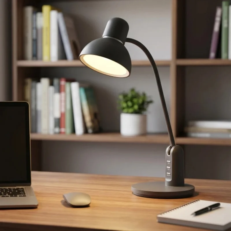 Desk LAMP BLAC BL1123BK – ACA Lighting LED table lamp in black, 1X8W, 3000K