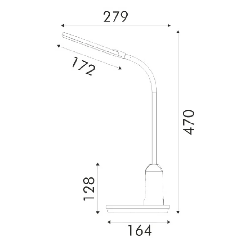 Desk LAMP WHIT BL1312WH – ACA Lighting LED table lamp in white, 1X10W, 3000K
