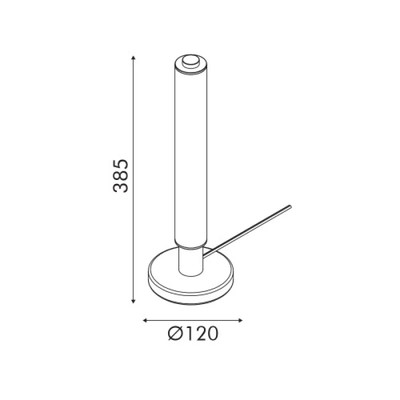 Mystique SATIN CNT7GDIM – ACA Lighting LED настолна лампа в матиран месинг, 7W, 2700K