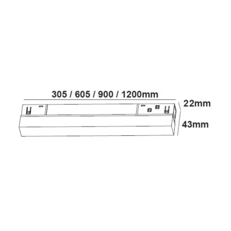 ACA Lighting LUCCA1030B – LED luminaire for magnetic track in black