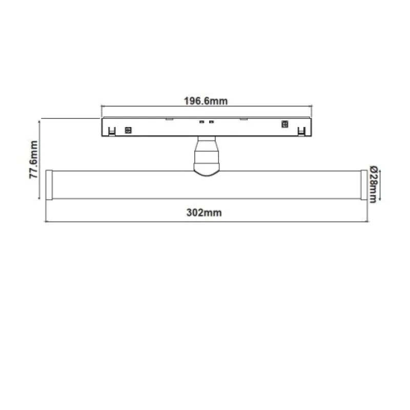 ACA Lighting CODY630W – LED luminaire for magnetic track in white
