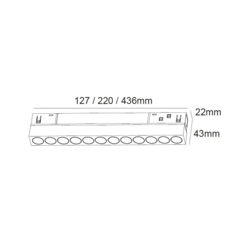 ACA Lighting MEYE630W – LED осветително тяло за магнитна шина в бял