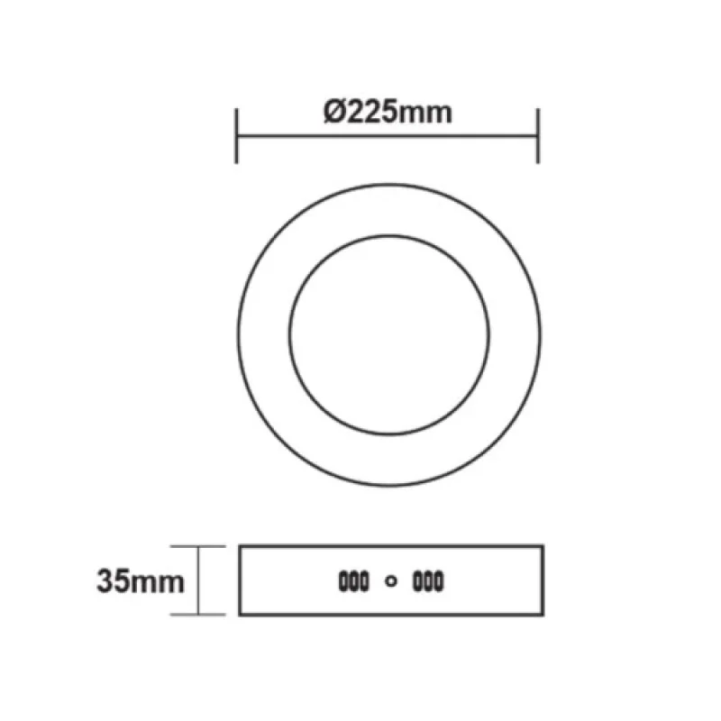 18w ARCA1830RNM – ACA Lighting LED панел за открит монтаж в матиран хром, 1X18W, 3000K, IP20