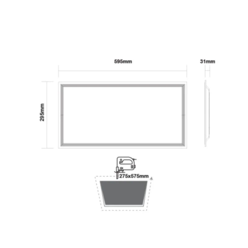 + DEBA30602040 – ACA Lighting LED панел за външен монтаж в бял мат, 1X20W