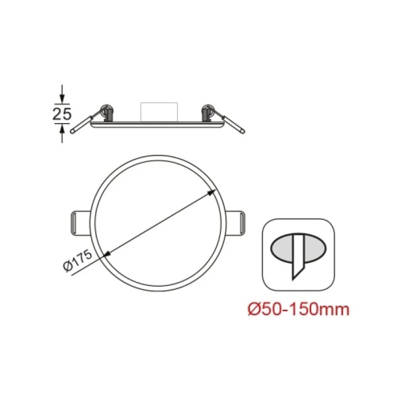 15w LED FLEXI1530RW – ACA Lighting LED panel for recessed mounting in white, 1X15W, 3000K, IP20