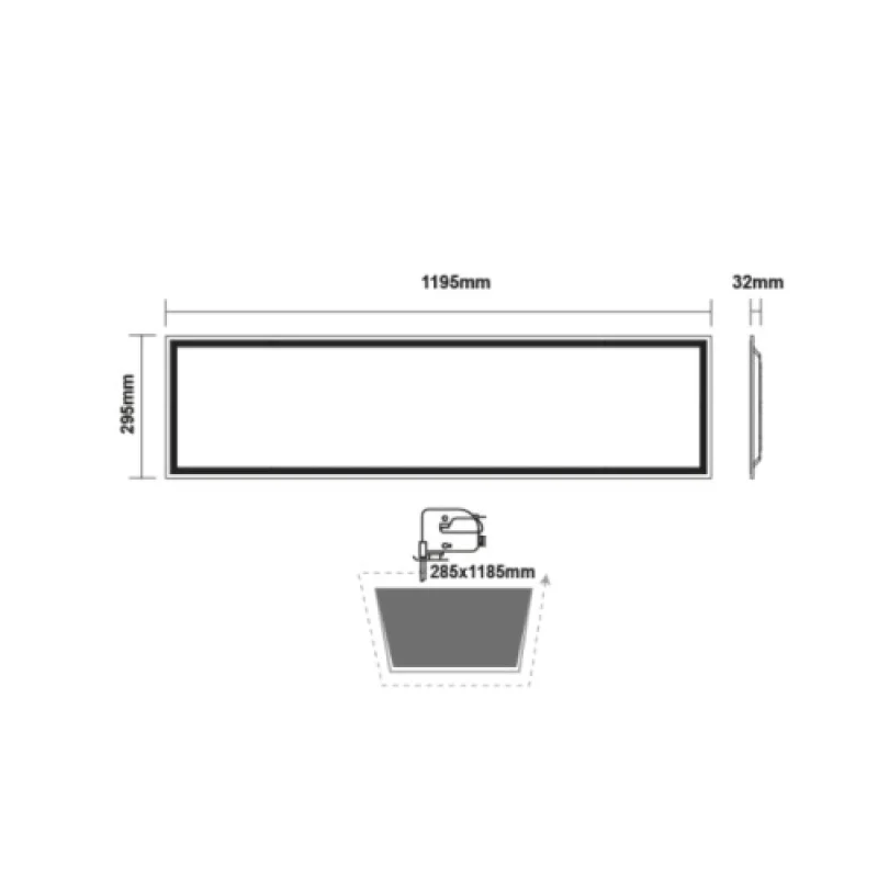 1200 TREGO301504040 – ACA Lighting LED панел за вграждане в бял мат, 1X40W