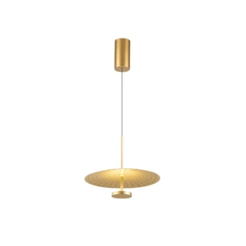 LED пендели и полилеи Lofty SATIN BRASS BD379A300PGD – ACA Lighting LED пендел в матиран, 8W, 2700K
