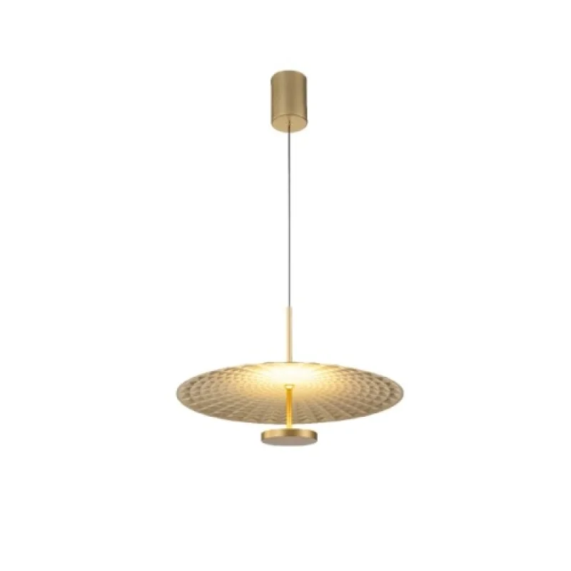 LED Pendants & Chandeliers Lofty SATIN BRASS BD379A450PGD – ACA Lighting LED pendant in matt, 8W, 2700K