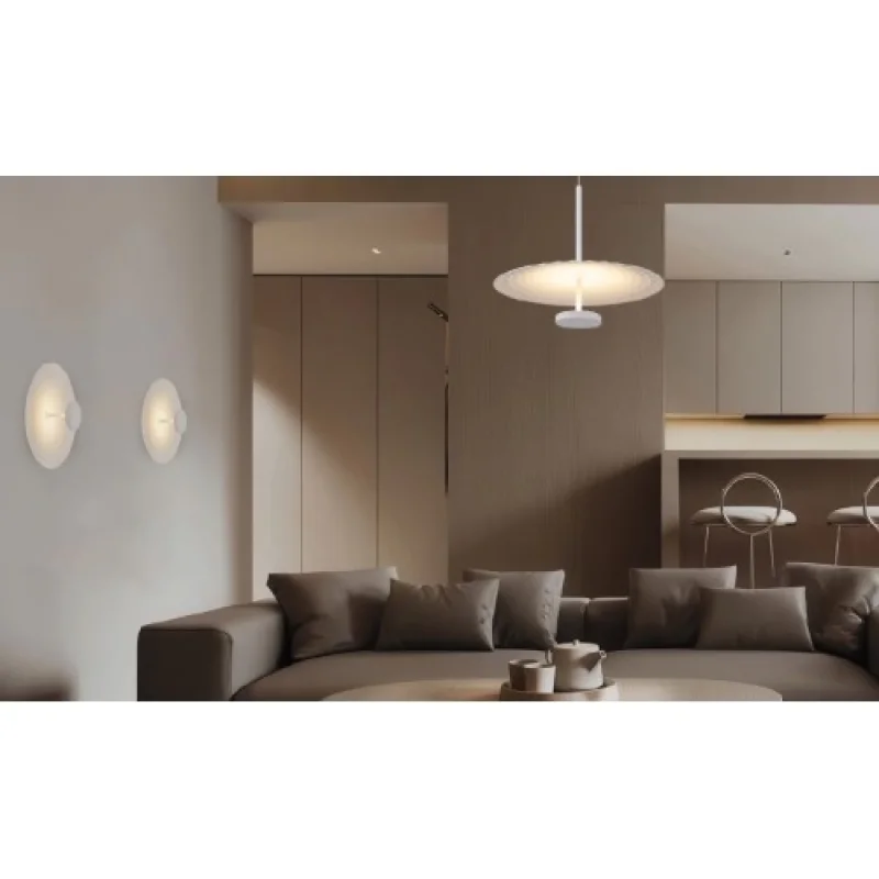 Lofty WHITE 12W 27 BD379A450PWH – ACA Lighting LED пендел в бял, 12W, 2700K
