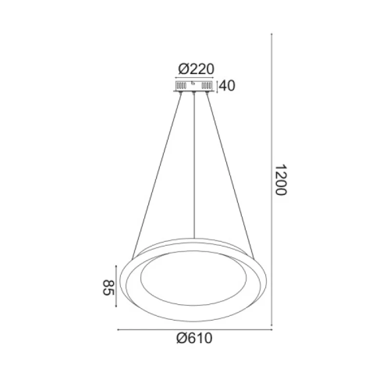 45w 3000K - 40 BR71LEDP61WHCCTD – ACA Lighting LED пендел в бял мат, 45W, 3000K