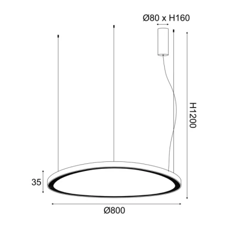 Harmony SATIN B BR97LEDP80GDCCT – ACA Lighting LED pendant in matt brass, 73W, 3000K