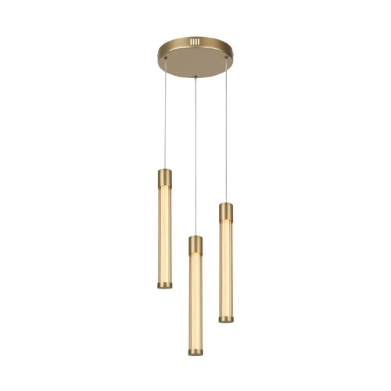 LED Pendants & Chandeliers Candelera SATIN BRAS CN3P21GCCT – ACA Lighting LED pendant in matt brass, 21W, 2700K