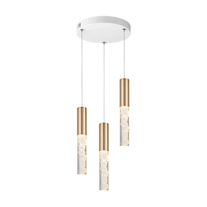LED пендели и полилеи Oasis SATIN BRASS CN3P22PGWCCT – ACA Lighting LED пендел в бял мат, 22W, 2700K