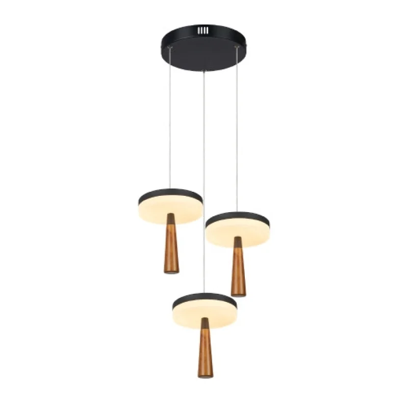 LED пендели и полилеи Asian BLACK PENDAN CN3P32WBKCCT – ACA Lighting LED пендел в черен мат, 32W, 2700K
