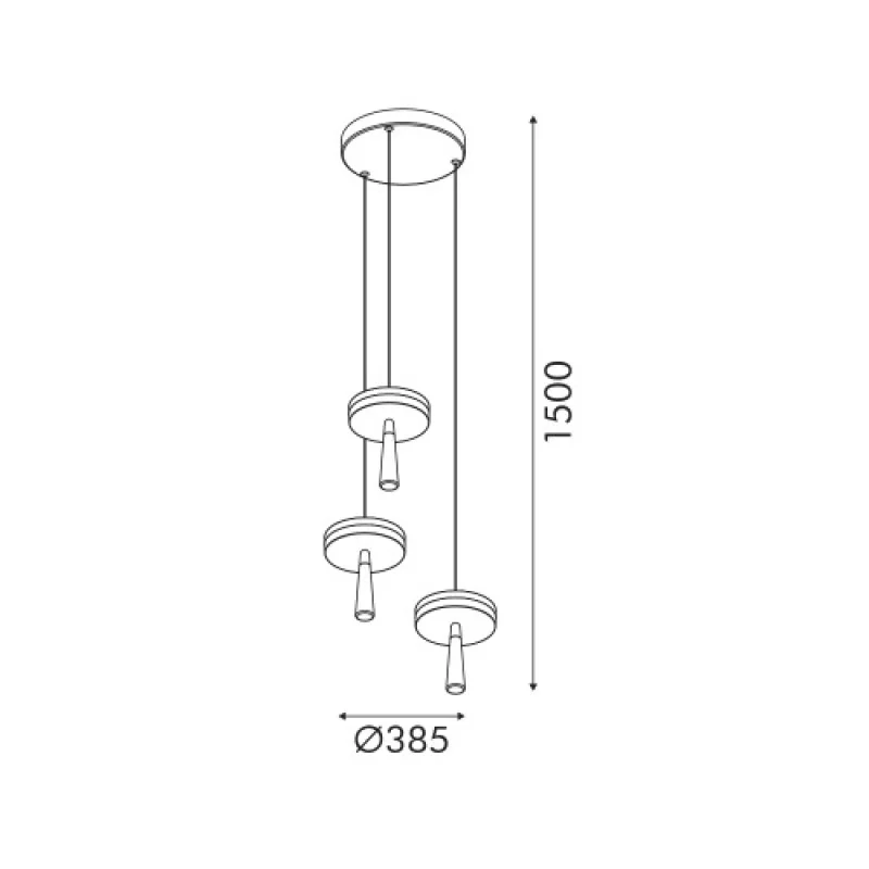 Asian BLACK PENDAN CN3P32WBKCCT – ACA Lighting LED пендел в черен мат, 32W, 2700K